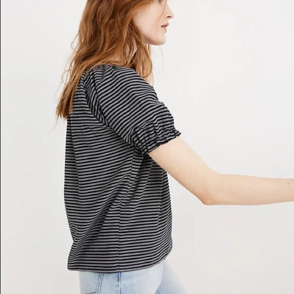 NWT Madewell Texture and Thread Peasant Top - Picture 3 of 7